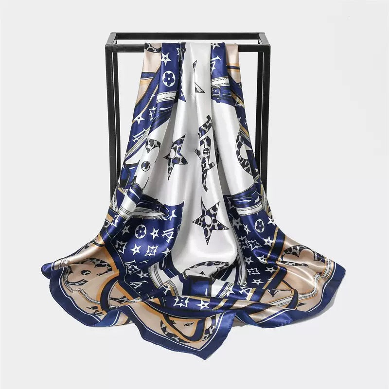 [WHOLESALE] ABOUT QUEEN SCARF - AQSC9090-07 BLUE