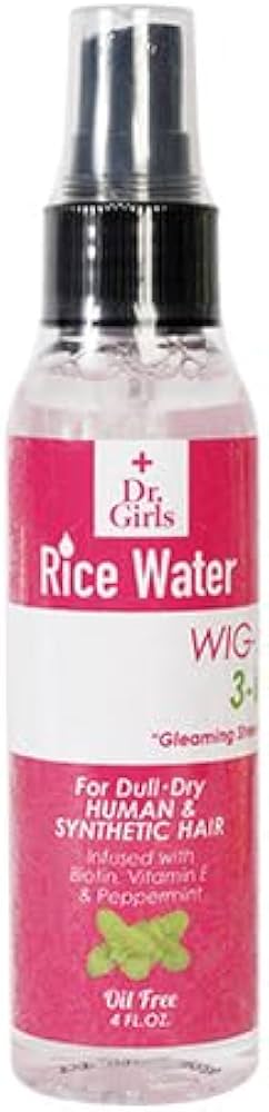 [WHOLESALE] DR GIRLS RICE WATER WIG SHINING SPRAY 4 OZ - TEA, OLIVE,PEPPER, POMEG,GOAT