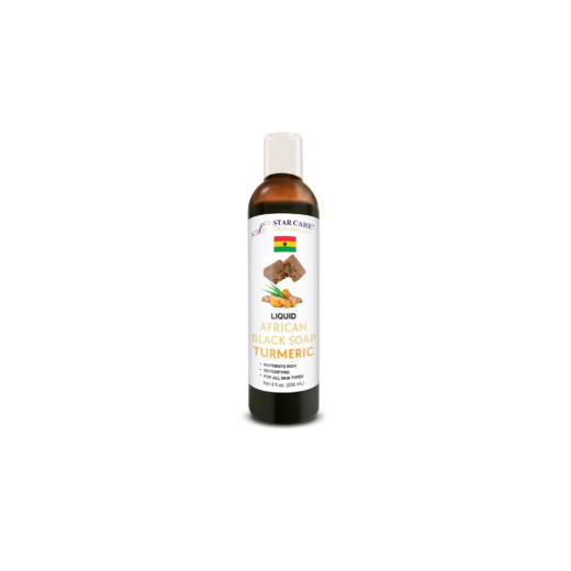 [WHOLESALE] LIQUID AFRICAN BALCK SOAP 8 OZ-TURMERIC
