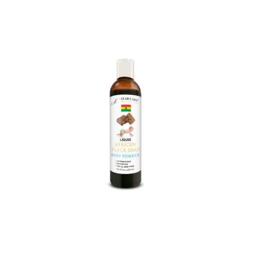 [WHOLESALE] LIQUID AFRICAN BALCK SOAP 8 OZ-BABY POWDER