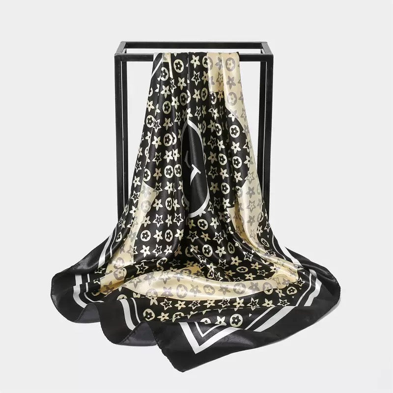 [WHOLESALE] ABOUT QUEEN SCARF - AQSC9090-06 BLACK