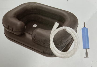 [WHOLESALE] INFLATABLE CRESCENT SHAPED SHAMPOO BASIN KIT
