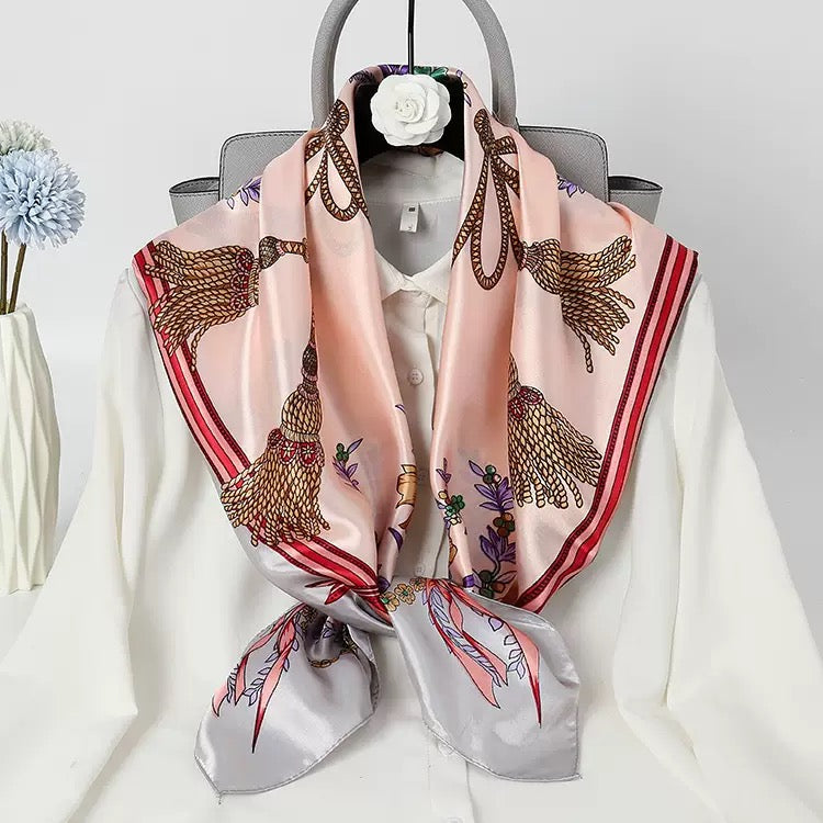 [WHOLESALE] ABOUT QUEEN SCARF - AQSC9090-16 PINK & GRAY