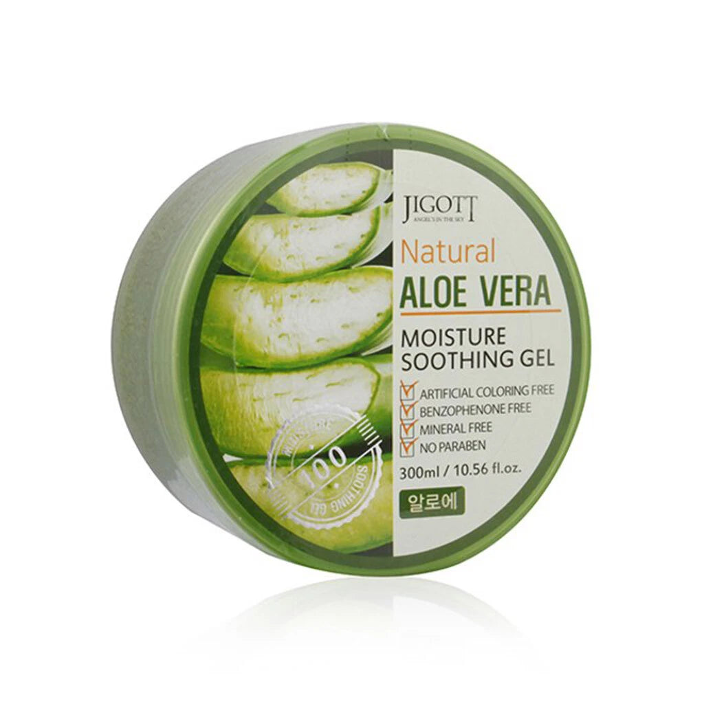[WHOLESALE] JIGOTT NATURAL ALOE VERA 100% MOISTURE SOOTHING GEL 10.56 OZ