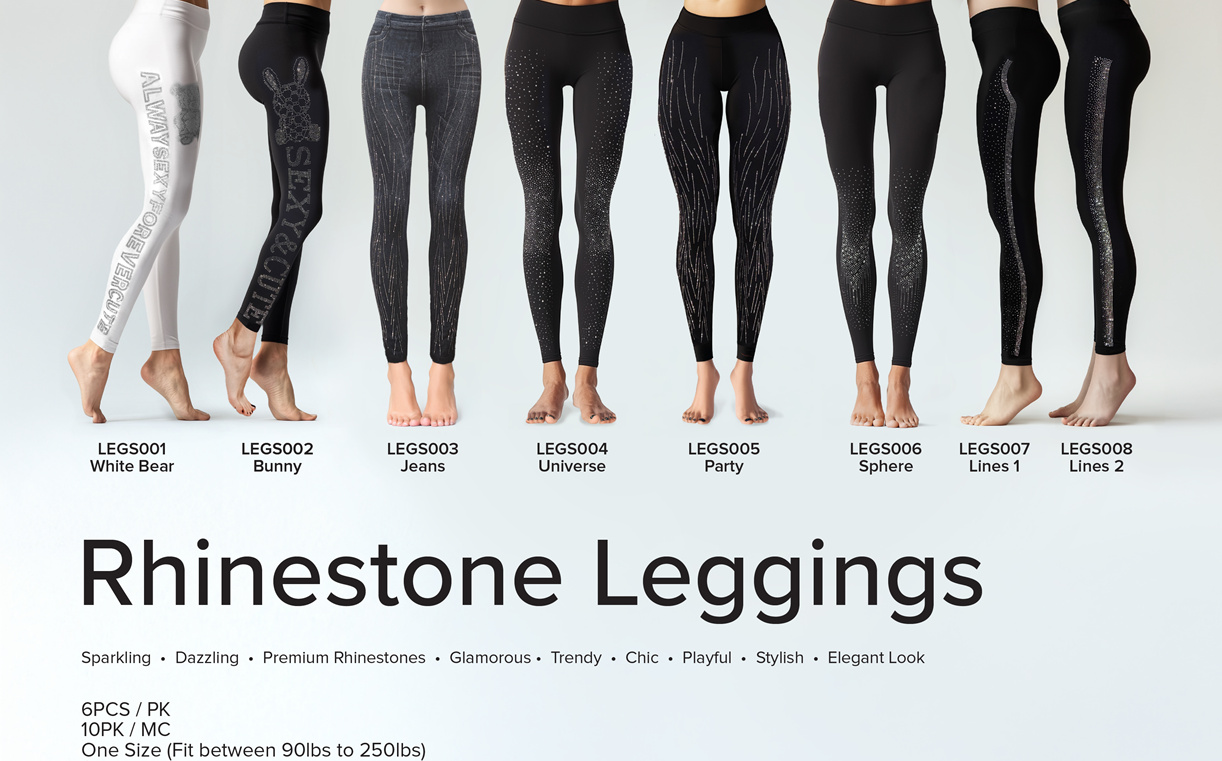 [WHOLESALE] RHINESTONE LEGGINGS SET