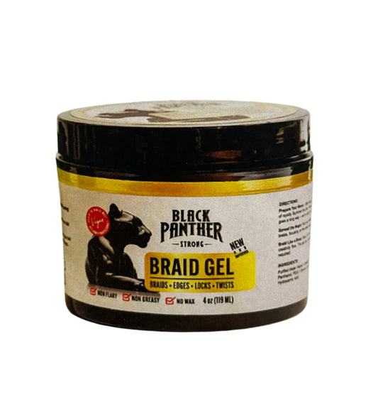 [WHOLESALE] BLACK PANTHER VEGAN BRAID GEL (WHITE) 4 OZ