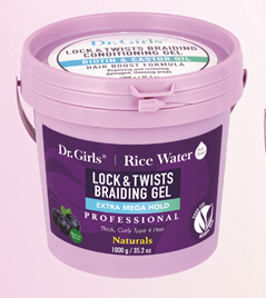 [WHOLESALE] DR GIRLS LOCK & TWISTS BRAIDING GEL 35.2 OZ - BLUEBERRY