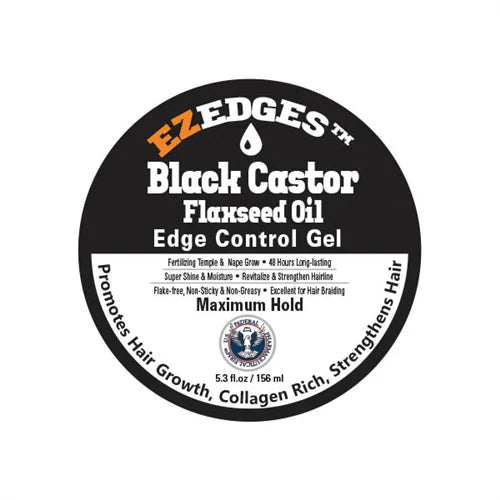 EZ EDGE JAR BLACK CASTOR & FLAXSEED OIL 5.3OZ