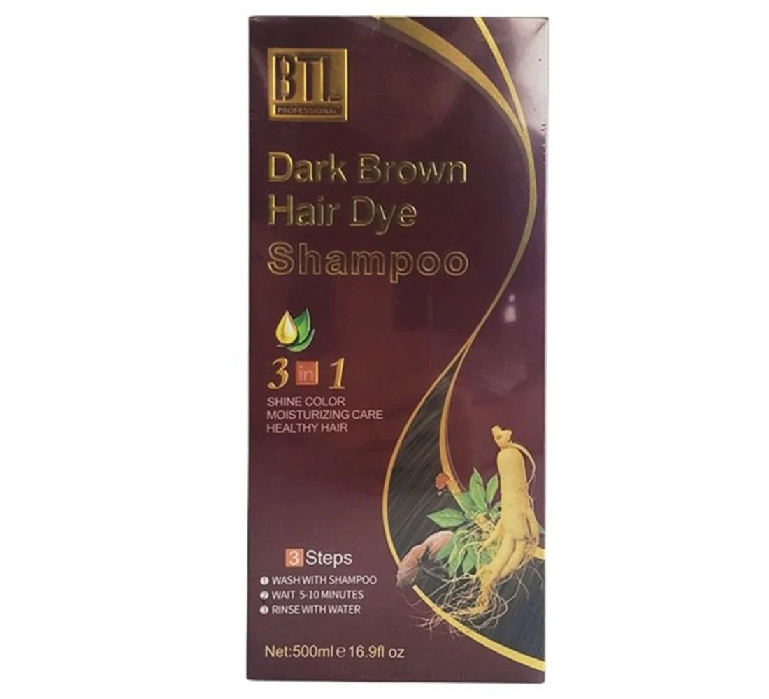[WHOLESAEL] BTL HAIR DYE SHAMPOO 16.9 OZ (BLACK, DK.BROWN, LT.BROWN, MED.BROWN, VINTAGE RED)