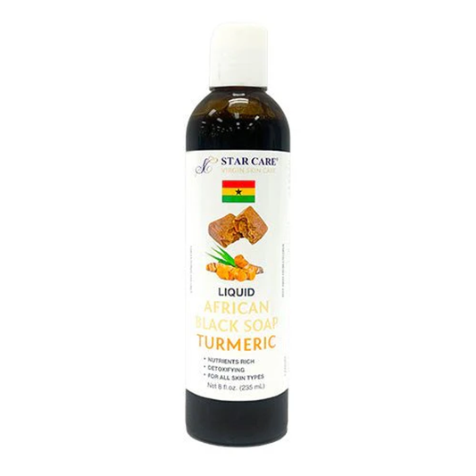 [WHOLESALE] LIQUID AFRICAN BLACK SOAP 8 OZ-TURMERIC